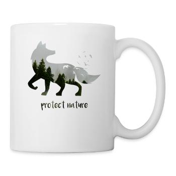 Conservation renard environnement animal cadeau - Mug blanc - blanc - Droite