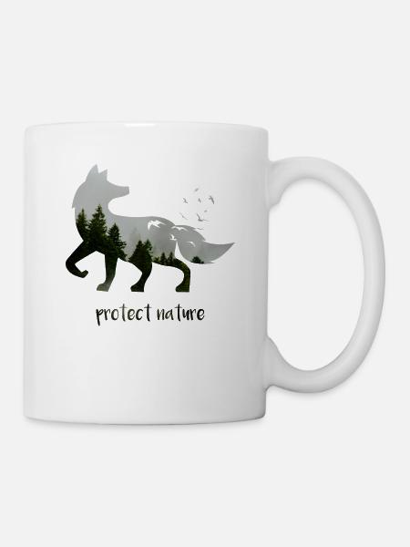 Conservation renard environnement animal cadeau - Mug blanc - blanc