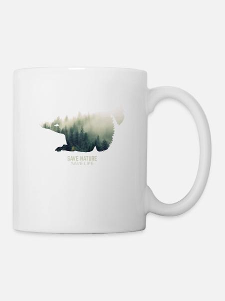 Eichhörnchen im Wald Umwelt Klimaschutz - Tasse - Weiß