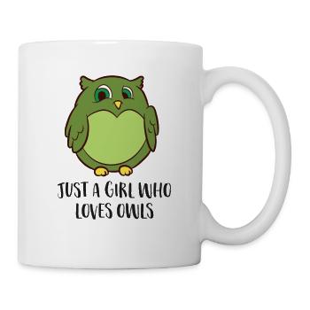 Nur ein Mädchen Das Eulen liebt - Tasse - Weiß - Rechts