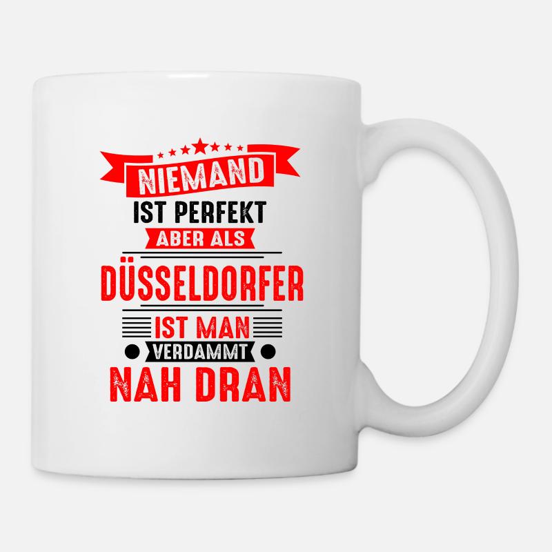 Düsseldorf Skyline Düsseldorfer Karneval Narren - Tasse - Weiß