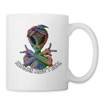 Cool extraterrestre avec un drôle de dicton Glitch Vaporwave - Mug blanc - blanc - Droite