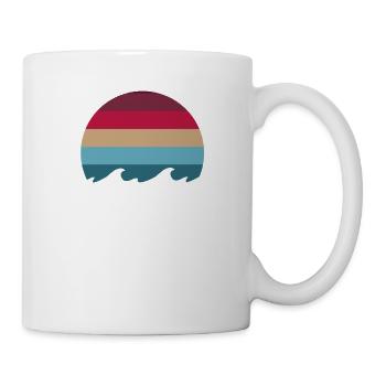 Vagues pastel - Mug blanc - blanc - Droite