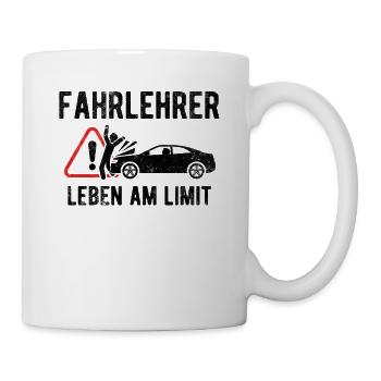 Fahrlehrer Fahrschullehrer Fahrschule Geschenk - Tasse - Weiß - Rechts