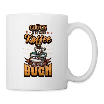 Lustig Lesen Buch Bücher Bücherei Spruch Geschenk - Tasse - Weiß - Rechts