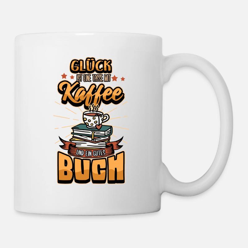 Lustig Lesen Buch Bücher Bücherei Spruch Geschenk - Tasse - Weiß