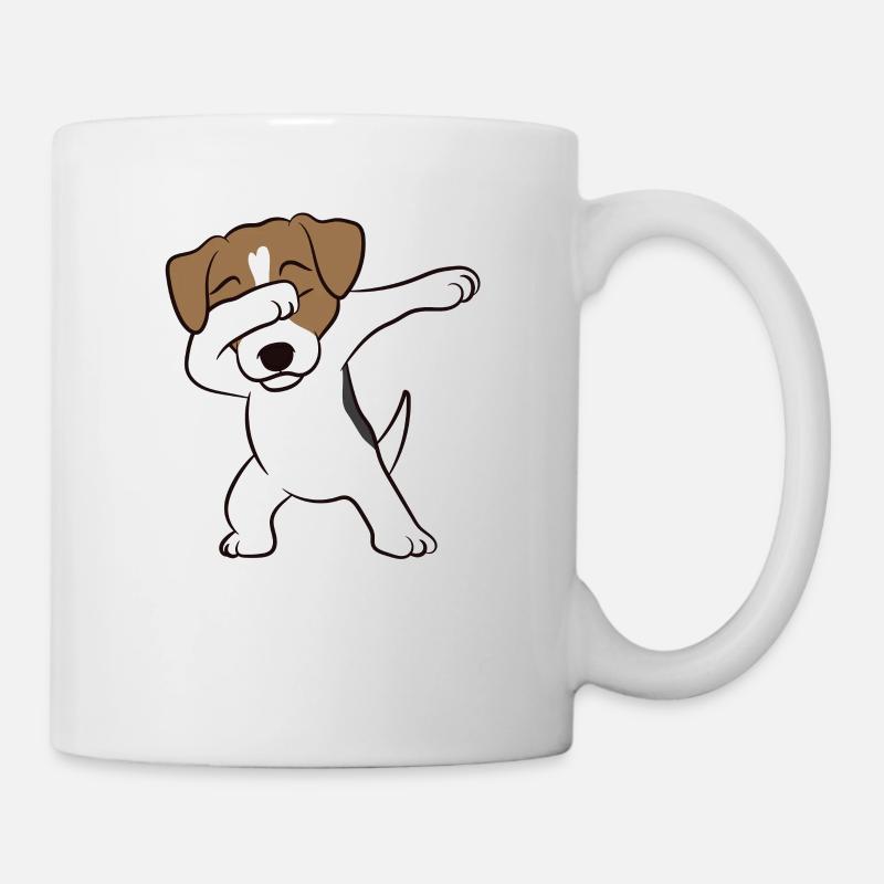 Dabbing Jack Russell Terrier Dabbing Jack Russell - Mug blanc - blanc