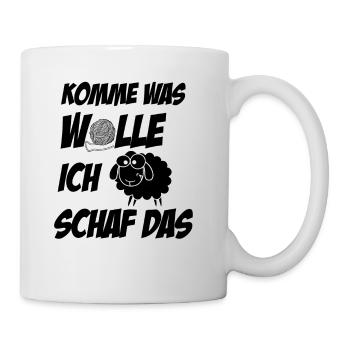 cute sheep tshirt ladies knitting gift idea - Mug - white - Right