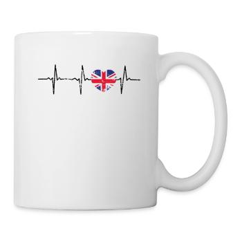 Herzschlag royaume-uni Royaume-Uni Cadeau - Mug blanc - blanc - Droite