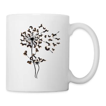 Dandelion Dachshund Dogs T Shirt - Tasse - Weiß - Rechts
