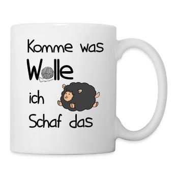 knitting ladies tshirt sheep gift idea - Mug - white - Right