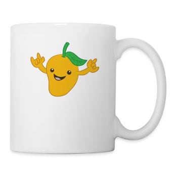 Mango Frucht Tanzen Liebe Mangos - Tasse - Weiß - Rechts