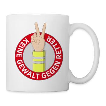 No violence against rescuers - Mug - white - Right