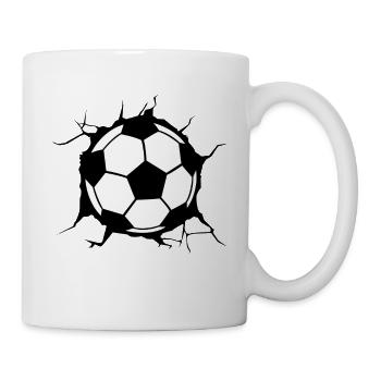 Soccer , breaking wall design gift for soccer - Mug - white - Right