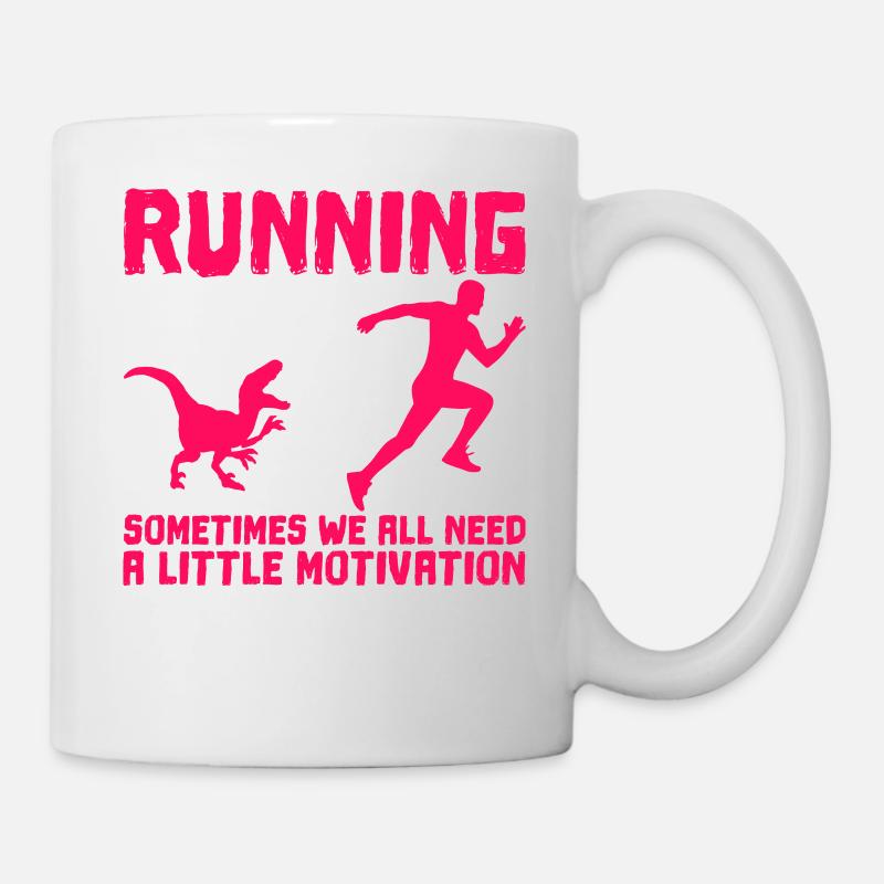 Funny funny running motivation - Mug - white
