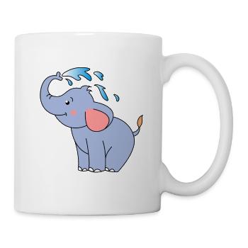 Elefant Kind Kleinkind Baby - Tasse - Weiß - Rechts