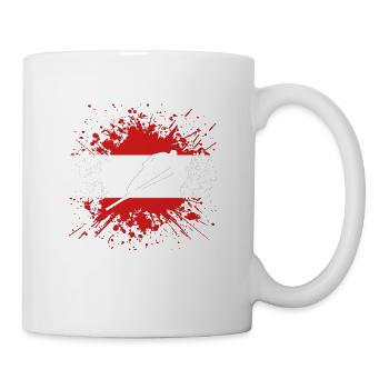 Ski Jumper Austria At Winter Sports Flag Splash - Mug blanc - blanc - Droite