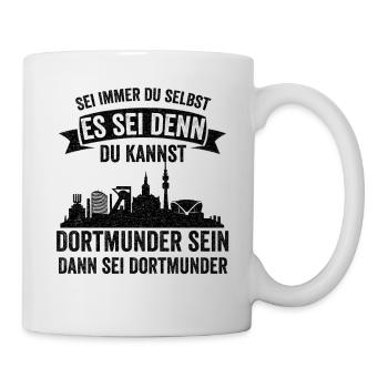Dortmund Skyline Dortmunder Ruhrpott Ruhrgebiet - Tasse - Weiß - Rechts