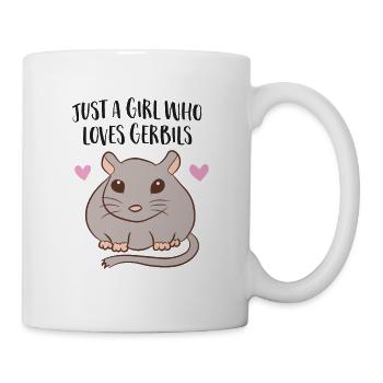 Seule une fille qui aime les souris de course - Mug blanc - blanc - Droite