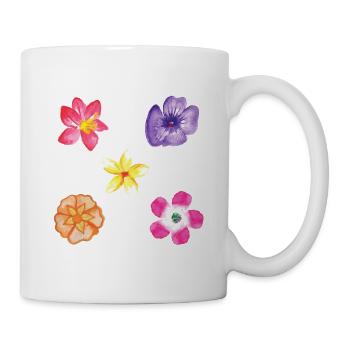 Flowers motif set - Mug - white - Right