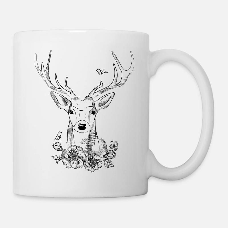 Deer sketch - Mug - white