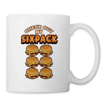 Funny fast food burger hamburger saying gift - Mug - white - Right