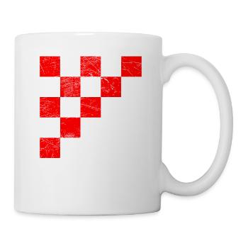 Kroatien Flagge - Tasse - Weiß - Rechts