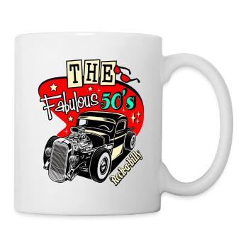 Sock Hop Dance Party Theme Rockabilly Doo Wop - Mug - white - Right