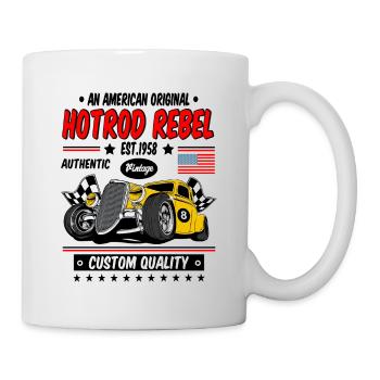 Rockabilly Hotrod Sock Hop Dance Vintage 50s - Mug - white - Right