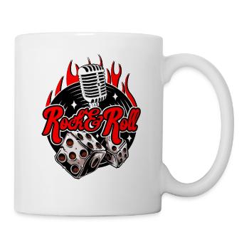 Rockabilly Music Retro Mikrofon 50s Sock Hop 60s - Tasse - Weiß - Rechts