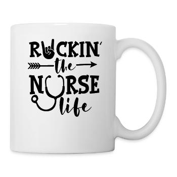 Rockin' the Nurse Life, funny gift for nurses - Mug - white - Right