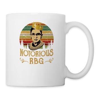 Notorious RBG Ruth Bader Ginsburg rétro vintage - Mug blanc - blanc - Droite