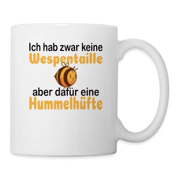Hummelhüfte Spruch Hummel Imker Biene Geschenk - Tasse - Weiß - Rechts