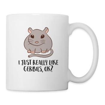 J’aime les souris de course Gerbil Tout simplement, d’accord ? - Mug blanc - blanc - Droite