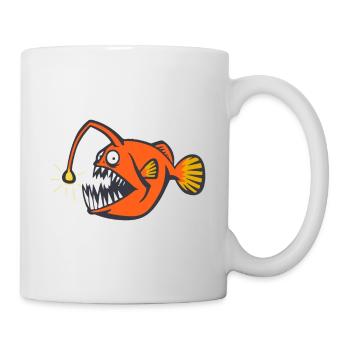 Tiefsee Anglerfisch Gruseliger Fisch - Tasse - Weiß - Rechts