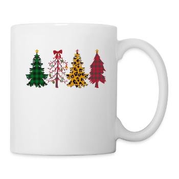 Christmas fir tree Christmas outfit Santa - Mug - white - Right
