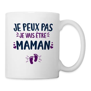 Je Peux Pas Je Vais Etre Maman Annonce Grossesse - Mug blanc - blanc - Droite