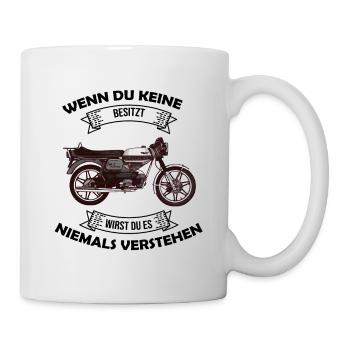 Kreidler Florett Mofa Moped Oldtimer Geschenkidee - Tasse - Weiß - Rechts
