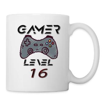 T-shirt Gamer 16 Ans – Niveau de Jeu Complété - Mug blanc - blanc - Droite