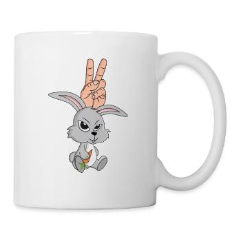 , rabbit or rabbit ear what the hell Easter - Mug - white - Right