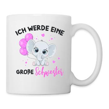 Große Schwester Elefant - Tasse - Weiß - Rechts
