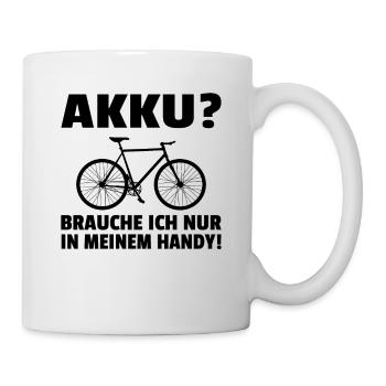 Anti E-Bike Mountainbike MTB Spruch Lustig Ebike - Tasse - Weiß - Rechts