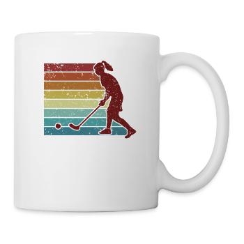 Hockey Joueur Rétro Joueur De Hockey Sur Gazon - Mug blanc - blanc - Droite