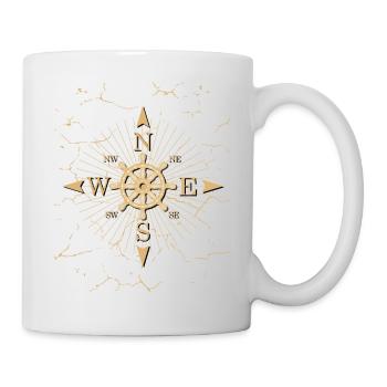 Steuerrad Windrose - Tasse - Weiß - Rechts