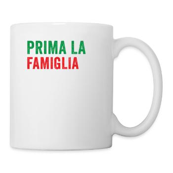 Prima La Famiglia Shirt - Italian Gift - Family F - Mug - white - Right