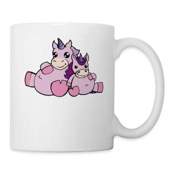 Licorne mignon cadeau licornes maman enfant - Mug blanc - blanc - Droite
