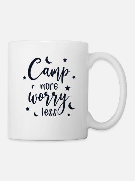 Camping Wohnmobil Retro Campen Wohnwagen Bus - Tasse - Weiß
