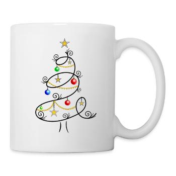 Sapin arbre de noël arbre de noël noël - Mug blanc - blanc - Droite