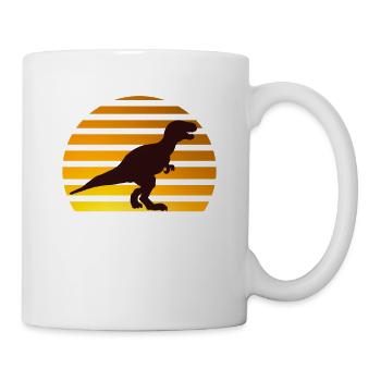 Dino Vintage Retro Dinosaur T-Rex for Boys - Mug - white - Right