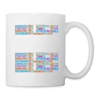 Schachhemd, Schachgeschenke, Schach - Tasse - Weiß - Rechts